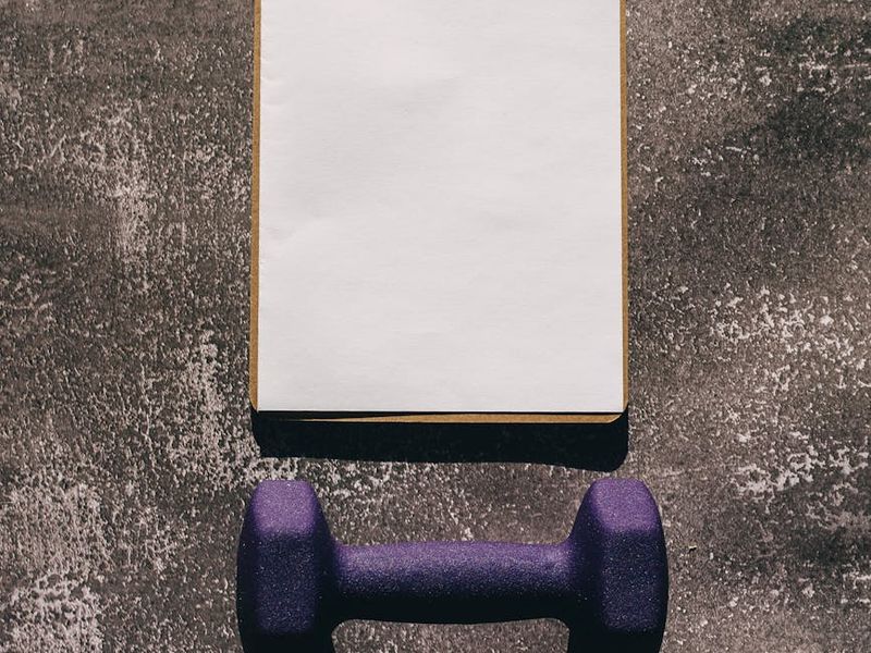 Detailed view of a gym exercise layout