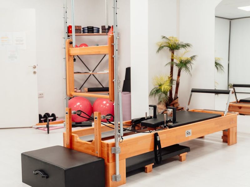 Minimalist fitness studio with modern training equipment